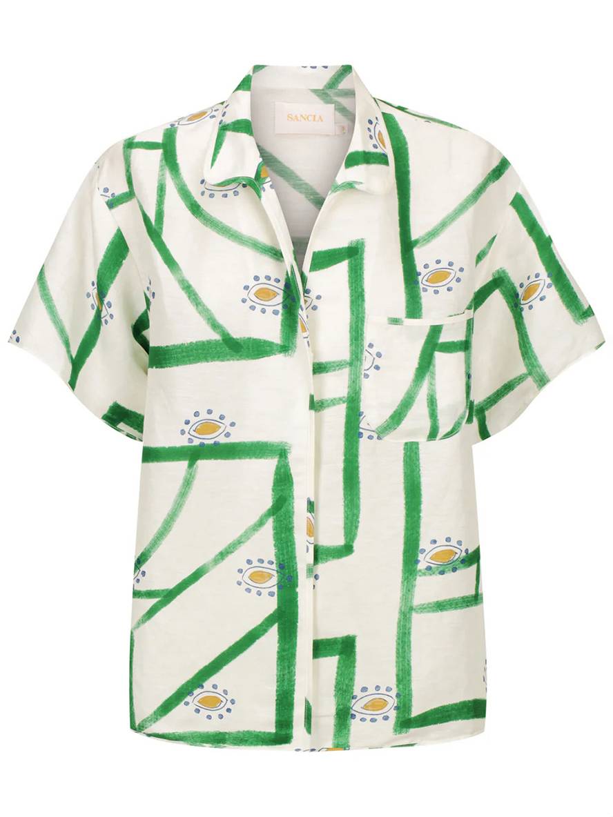 Levoire | Ensemble Chemise Boutonnée Imprimée Fleurs Col Manches Courtes Femme Décontractée Lâche Loisirs Deux Pièces