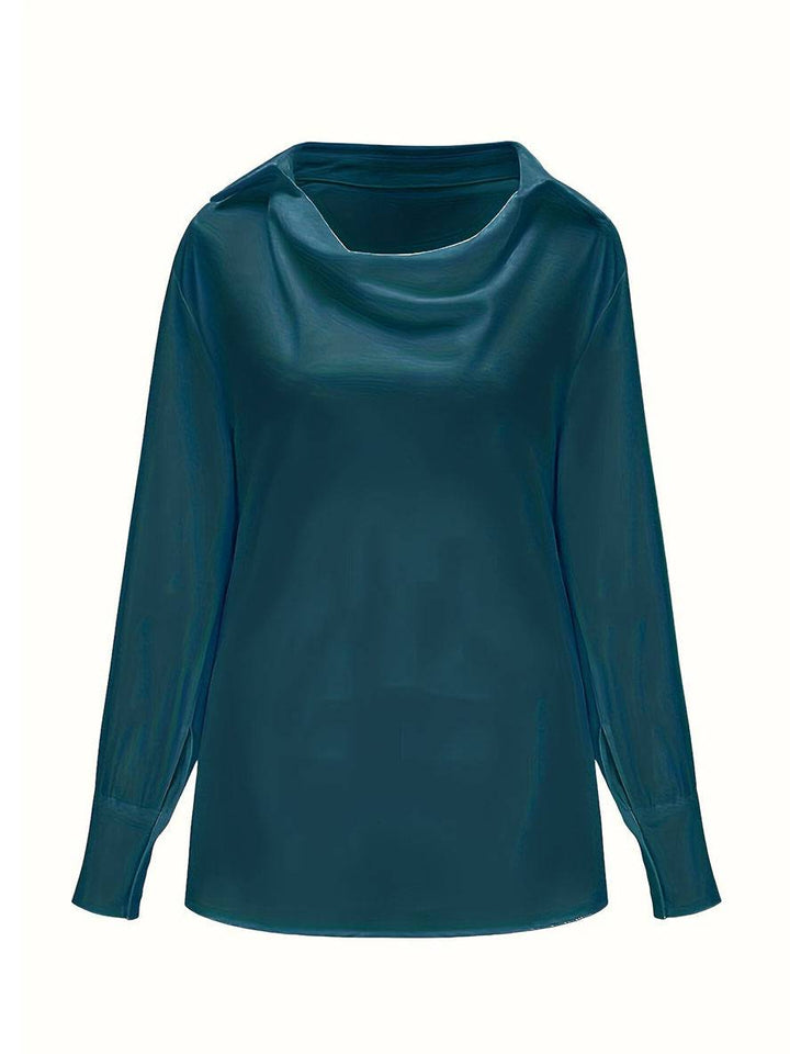 Levoire | Blouse Col Chale Col De Chemise Manches De Bishop Manches Longues Femme Élégant Décontracté Mode Casual