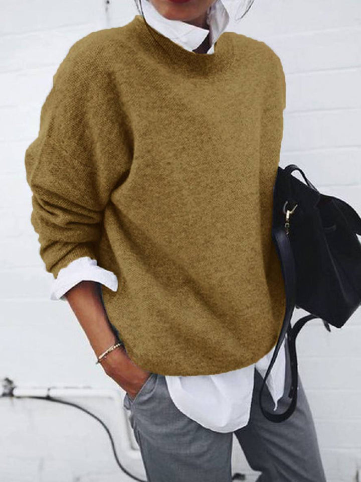 Levoire | Pull En Tricot Avec Col De Chemise Faux, À Manches Longues, Élégant, Décontracté, Hauts, Automne Jaune