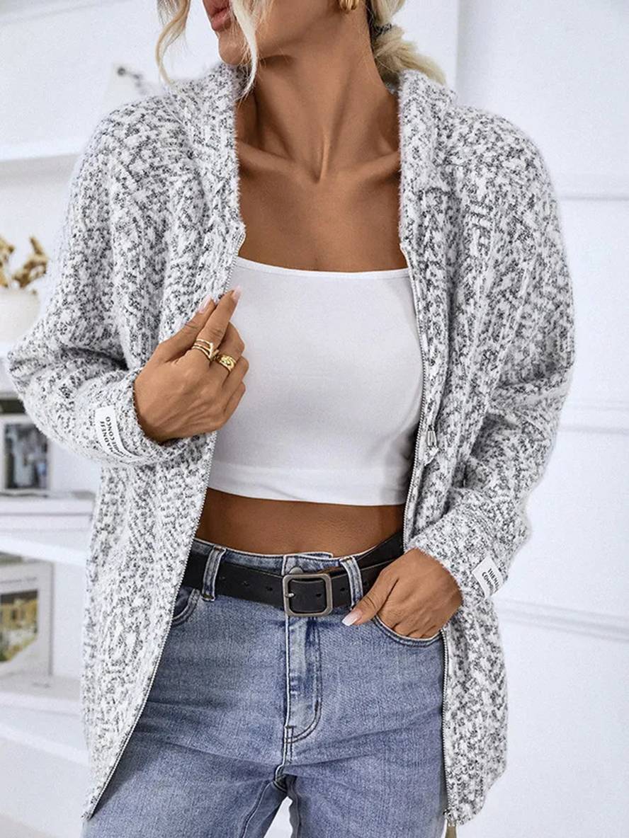Levoire | Hoodie-Cardigans Avec Fermeture Éclair Manches Longues Femmes Décontracté Veste Ample
