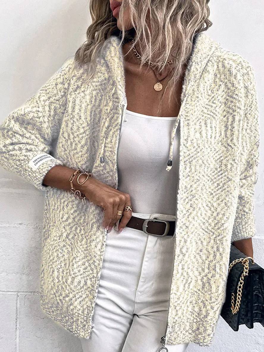 Levoire | Hoodie-Cardigans Avec Fermeture Éclair Manches Longues Femmes Décontracté Veste Ample Khaki