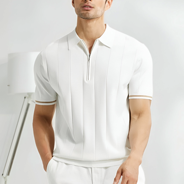 Levoire | Polo À Manches Courtes Pour Hommes Blanc