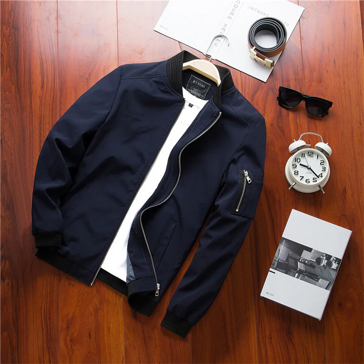 Levoire | Slim Fit Veste D'Été Avec Fermeture Éclair