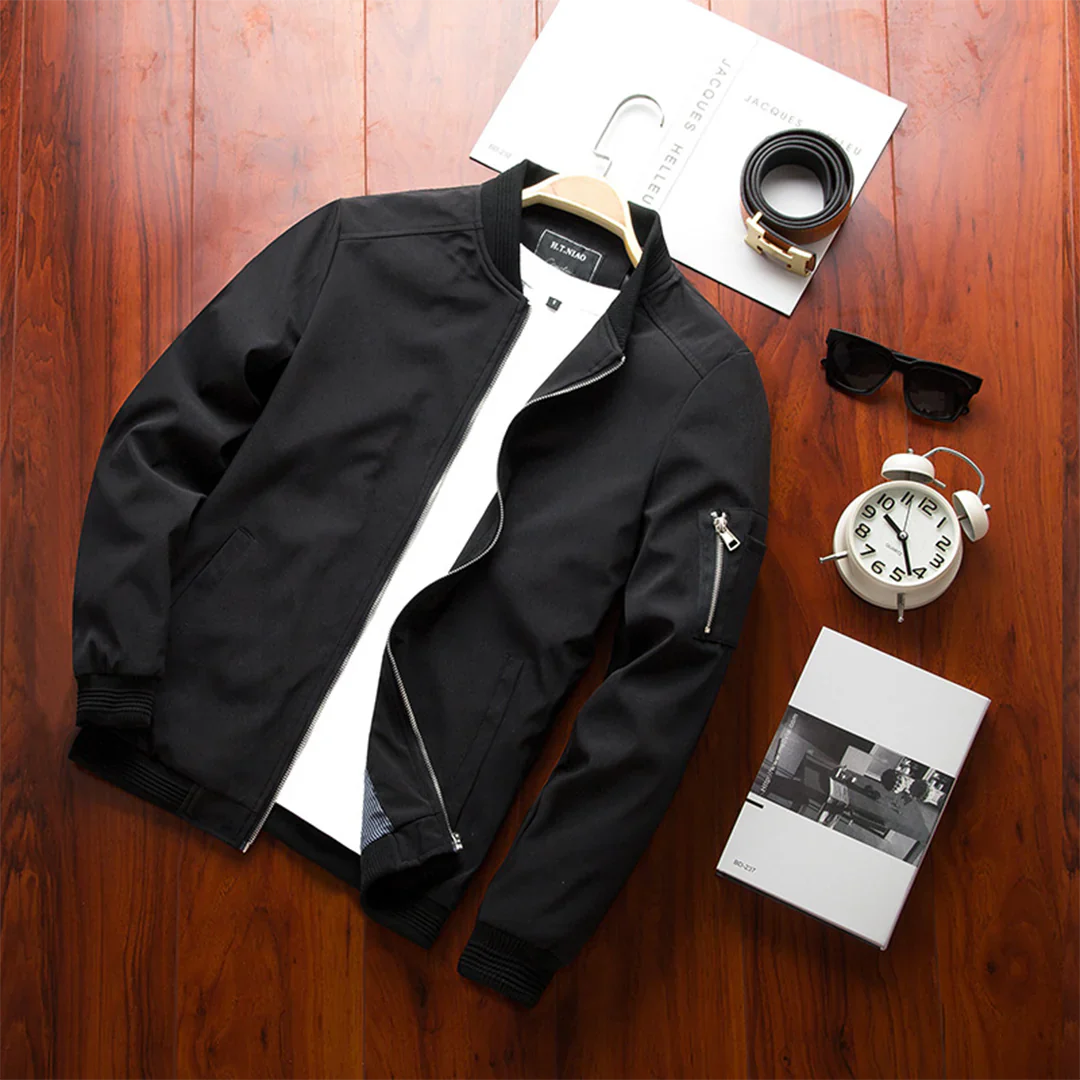 Levoire | Slim Fit Veste D'Été Avec Fermeture Éclair