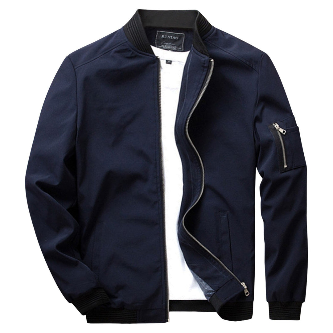 Levoire | Stylish Short Men'S Summer Jacket Bleu foncé