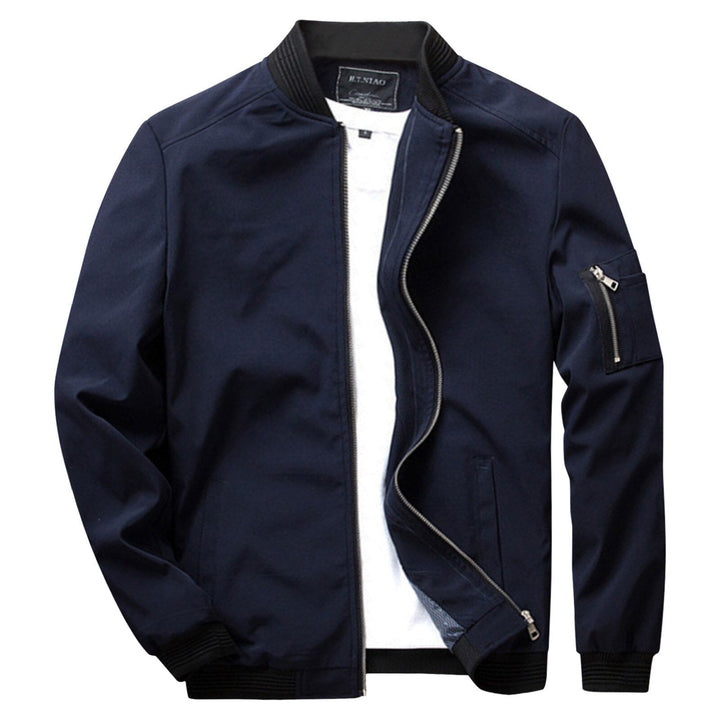 Levoire | Stylish Short Men'S Summer Jacket Bleu foncé