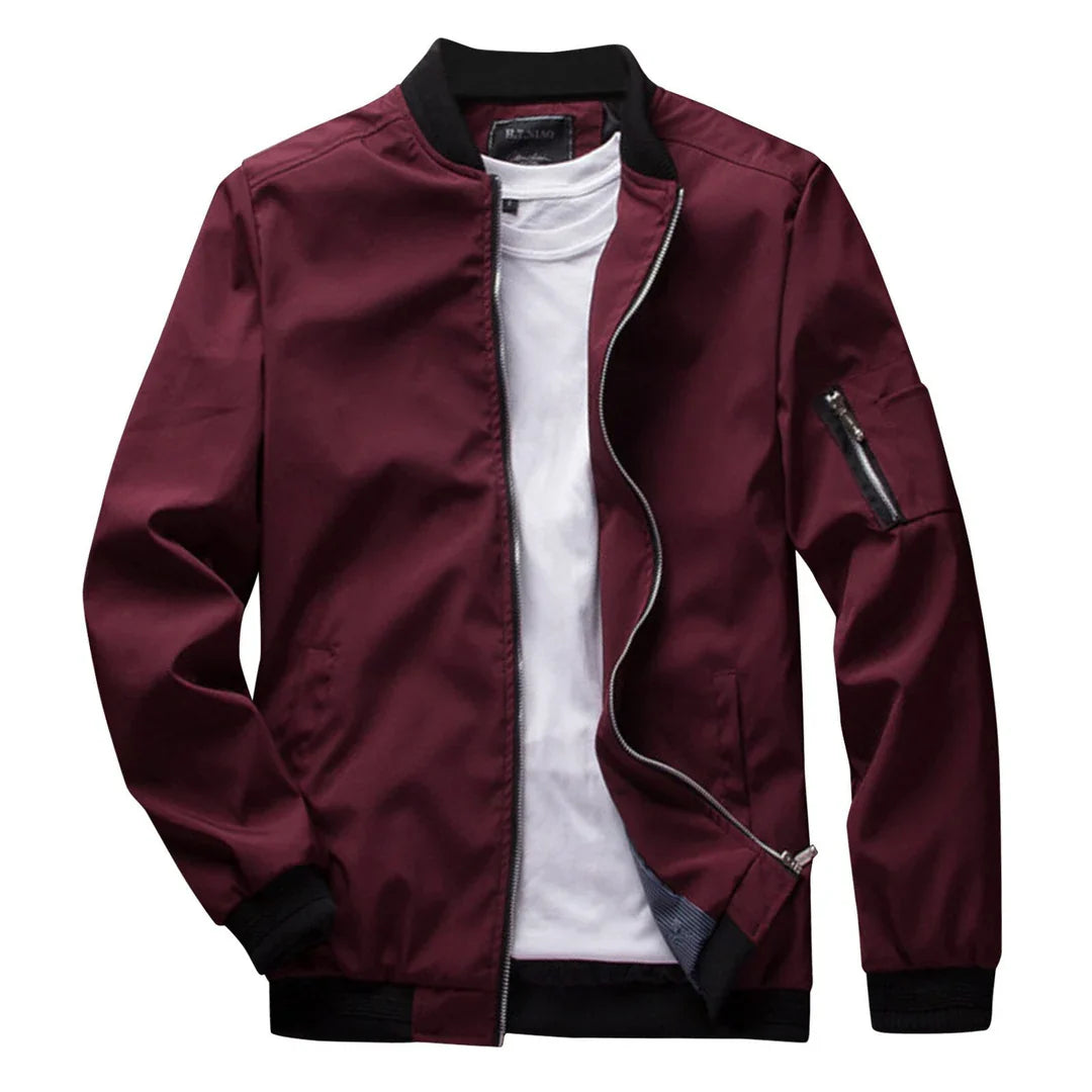 Levoire | Slim Fit Veste D'Été Avec Fermeture Éclair Rot