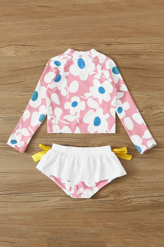 Levoire | Fille Imprimé Floral Haut de Tankini à Manches Longues
