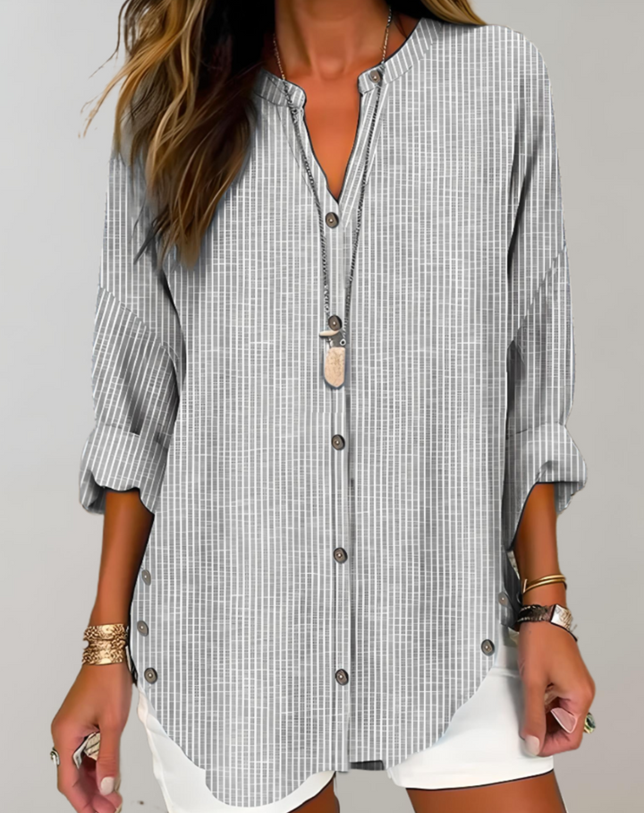 Levoire | Chemise Boutonnée Détendue À Manches Longues Gris