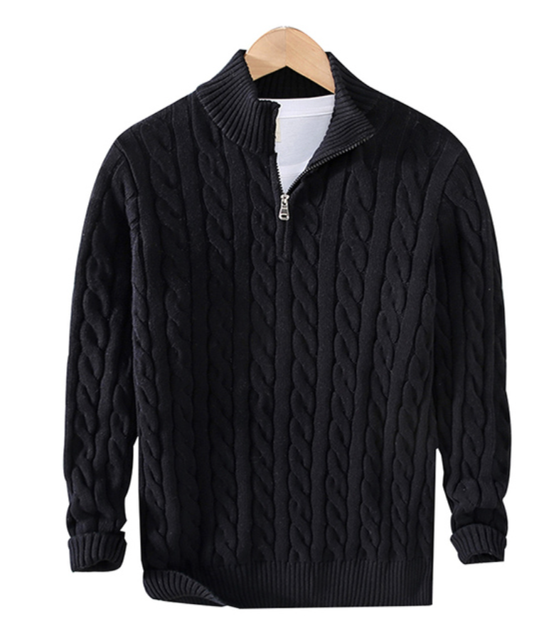 Levoire | Pull En Laine Élégant Pour Hommes Noir