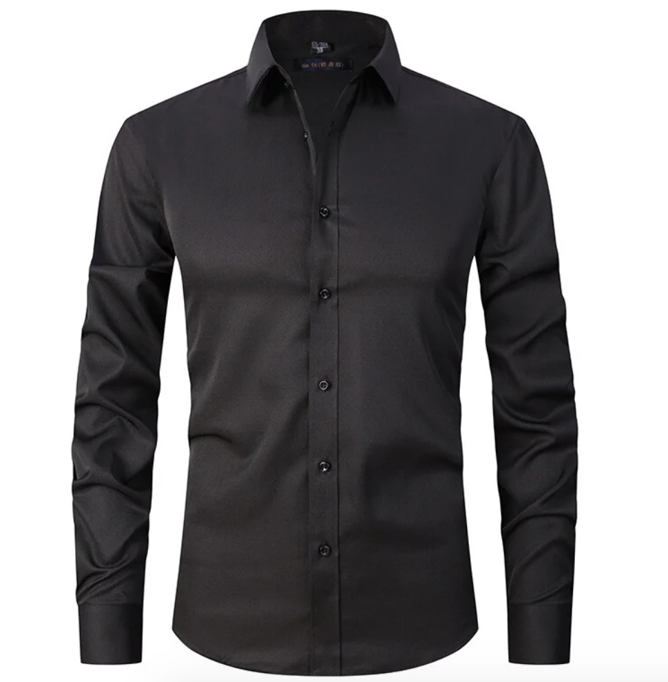 Levoire | Chemise Homme Confortable Avec Superstretch Noir