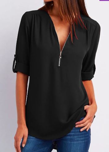 Levoire | Charmante Chemise Élégante Noir
