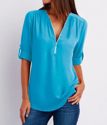 Levoire | Charmante Chemise Élégante Bleu