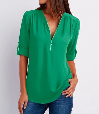 Levoire | Charmante Chemise Élégante Vert