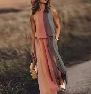 Levoire | Chic Robe Florale Sans Manches Aubur