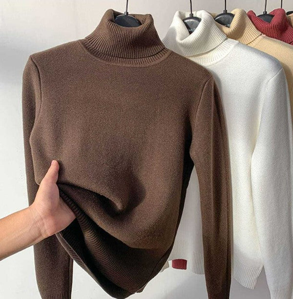 Levoire | Pull Femme Avec Col Montant Parfait Pour Un Look Moderne Braun