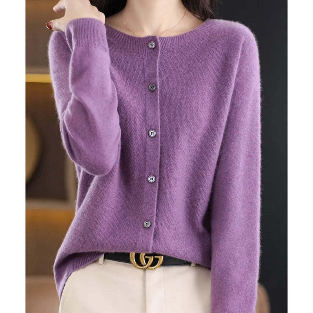 Levoire | Veste En Tricot Luxueuse Pour Femmes Lila