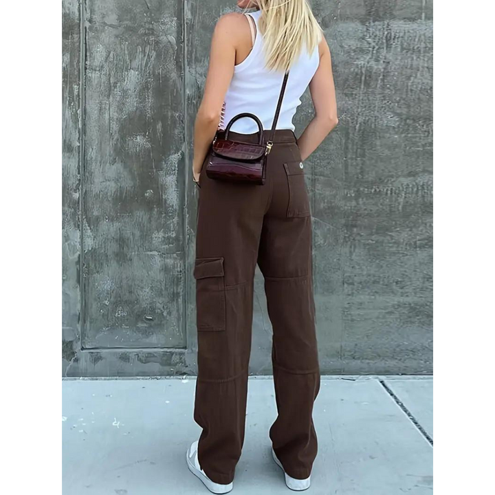 Levoire | Pantalon Coupe Droite Taille Normale Pantalon Ample Femme