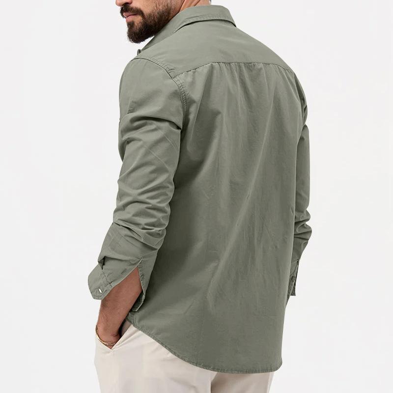 Levoire | Chemise Pour Homme À Manches Longues Avec Patte De Boutonnage Et Poches