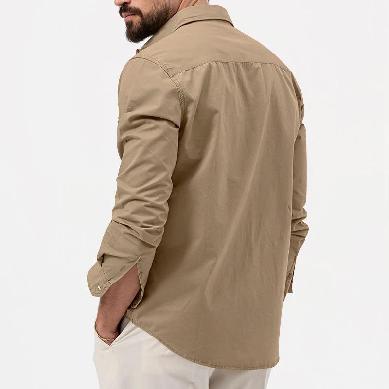 Levoire | Chemise Pour Homme À Manches Longues Avec Patte De Boutonnage Et Poches