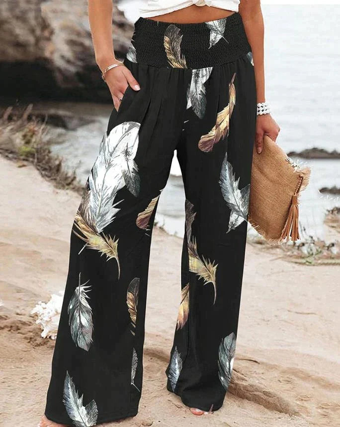Levoire | Pantalon Imprimé Chic Noir