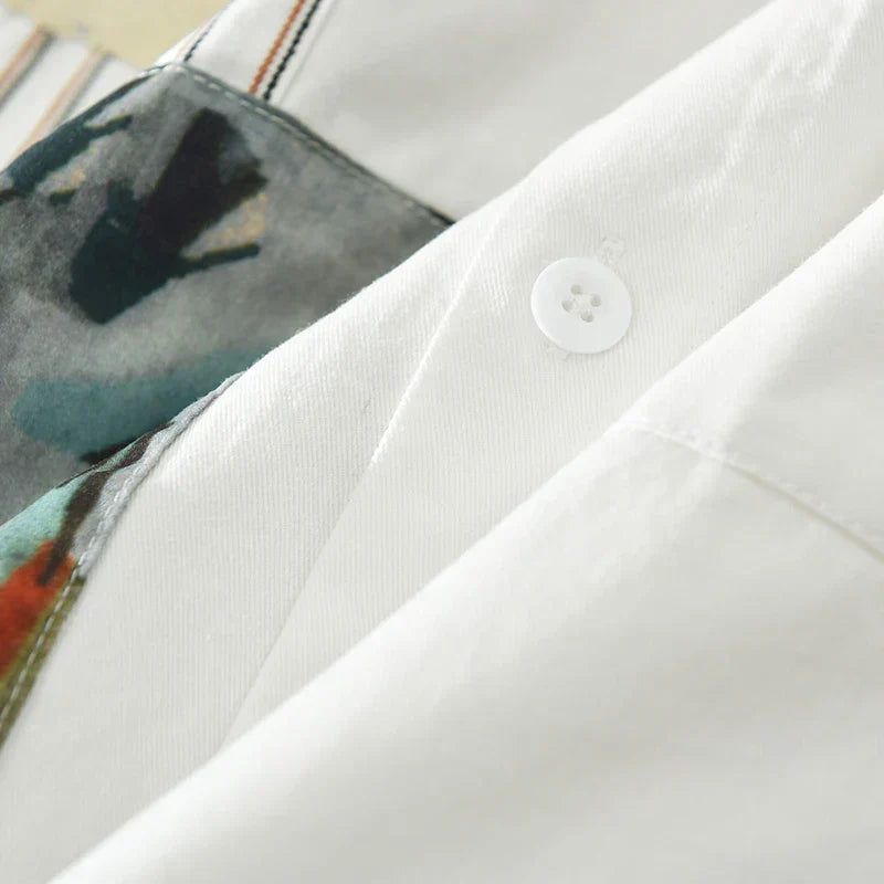 Levoire | Chemise À Patchwork Decontractee Elegant Hommes