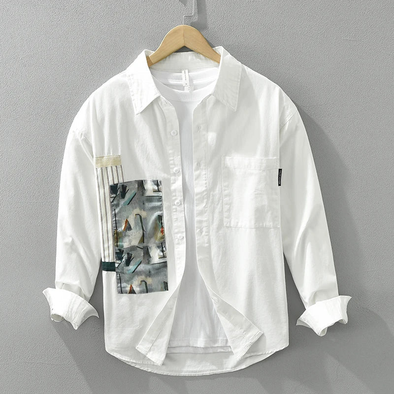 Levoire | Chemise À Patchwork Decontractee Elegant Hommes
