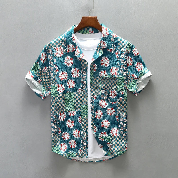 Levoire | Chemise Decontractee Imprimee Coupe Ample Hommes
