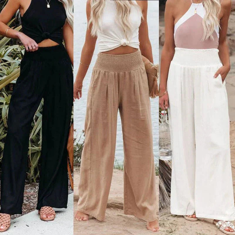 Levoire | Pantalons D'Été Larges Avec Taille Smock