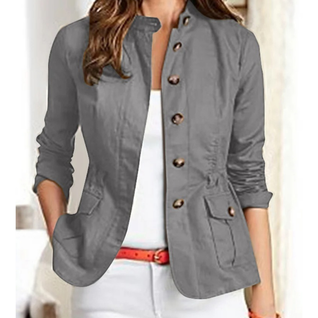 Levoire | Manteau décontracté d'été pour Femme | Ceinture Gris