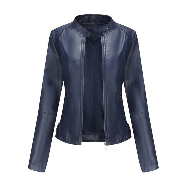 Levoire | Veste Femme Ajustée Avec Fermeture Éclair Bleu Marine