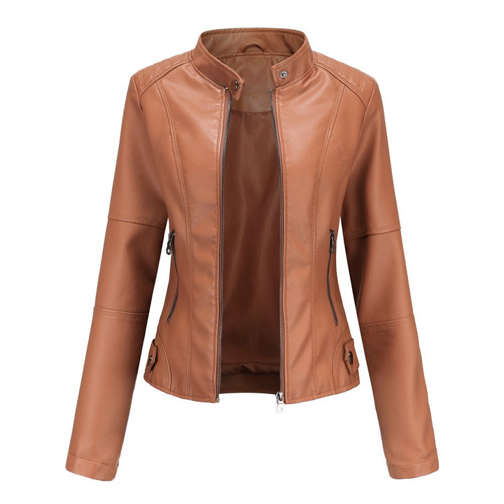 Levoire | Veste Femme Ajustée Avec Fermeture Éclair Chameau