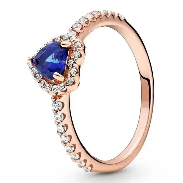 Levoire | Bague De Fiançailles En Forme De Cœur Bleu