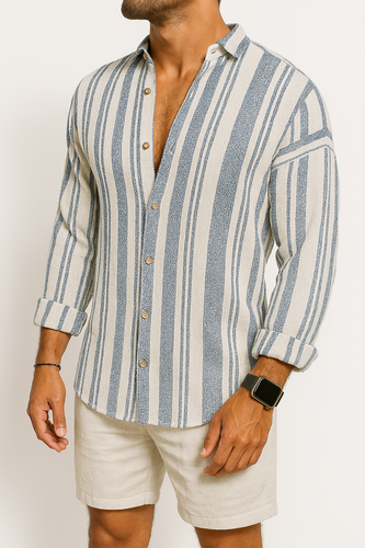 Levoire | Chemise Lin Rayée Été Vacances