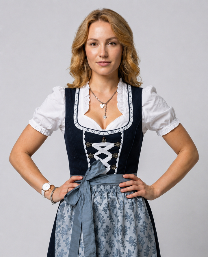 Costume traditionnel pour femmes avec tablier et blouse