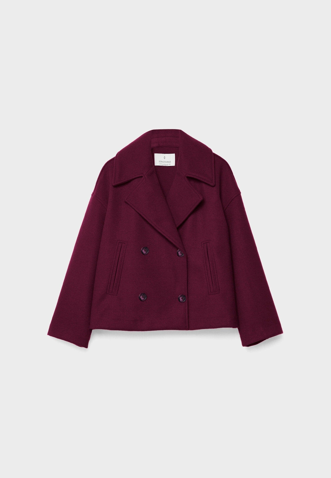Levoire | Chic Court Veste Double Boutonnage Rot