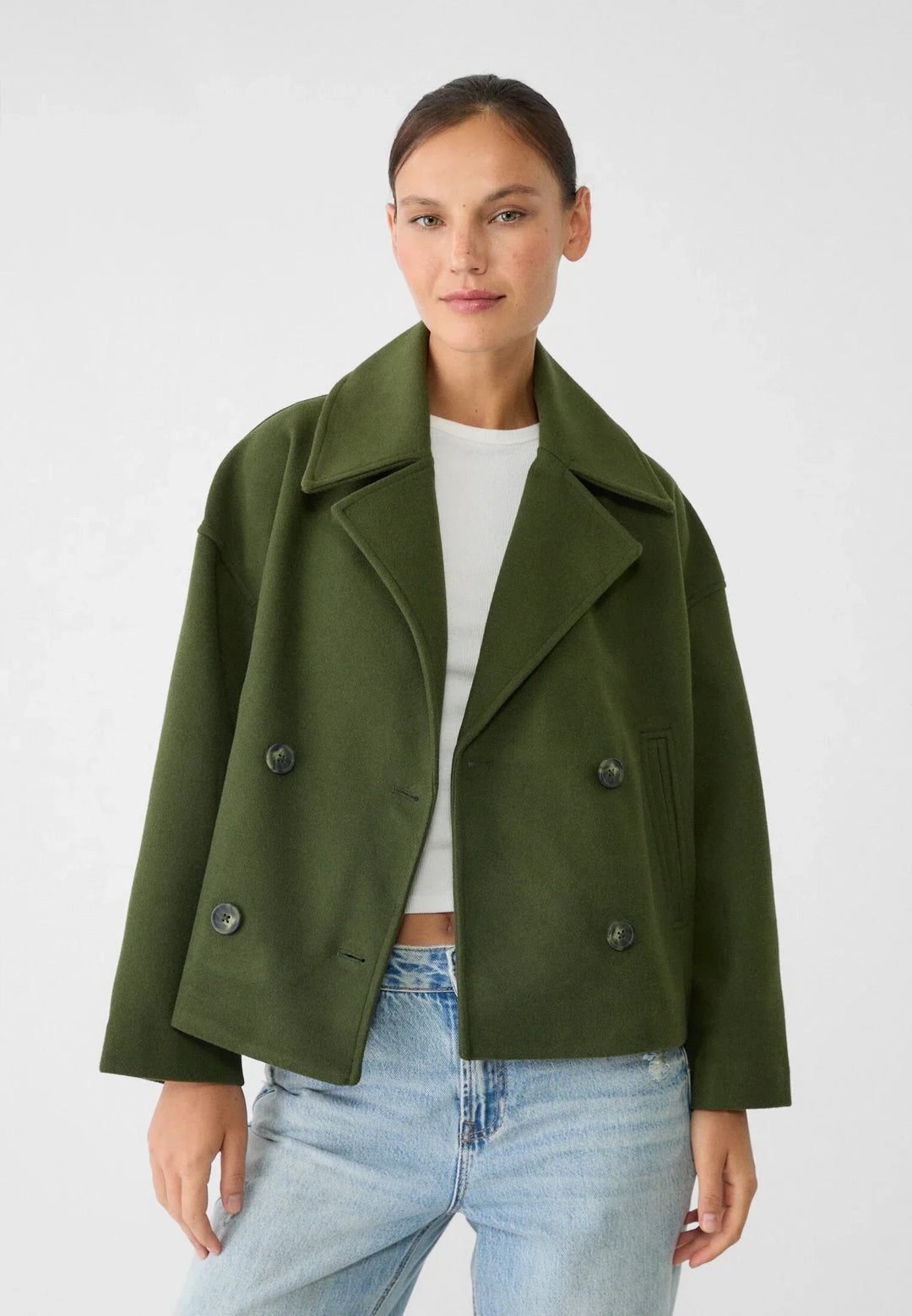 Levoire | Chic Court Veste Double Boutonnage