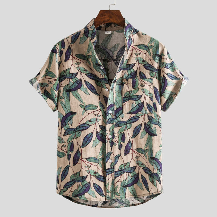 Levoire | Chemise D'Été Boho Pour Hommes Vert