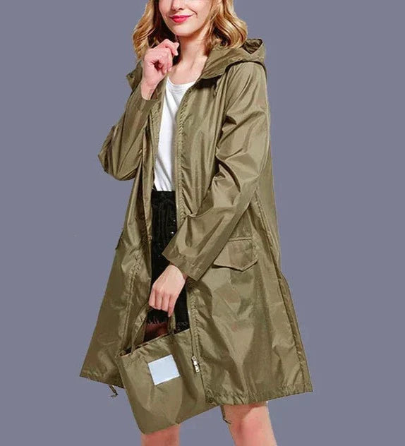Levoire | Veste À Capuche Imperméable Pour Femmes Khaki