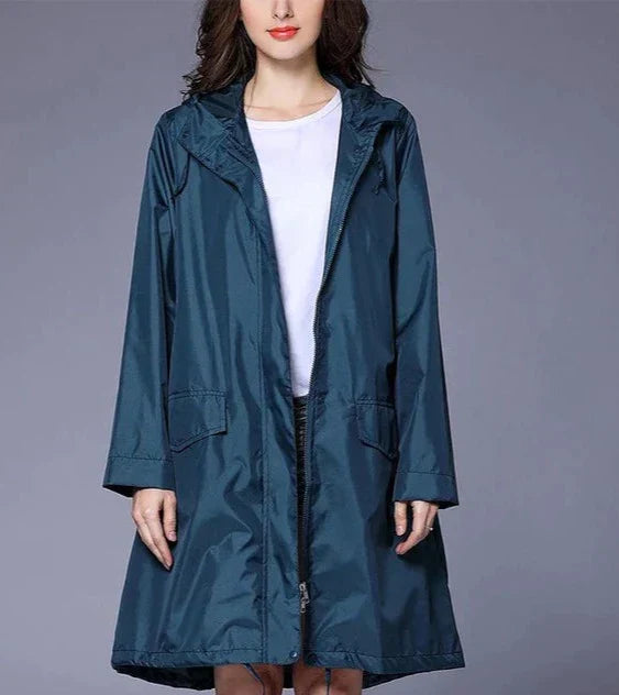 Levoire | Veste À Capuche Imperméable Pour Femmes Bleu