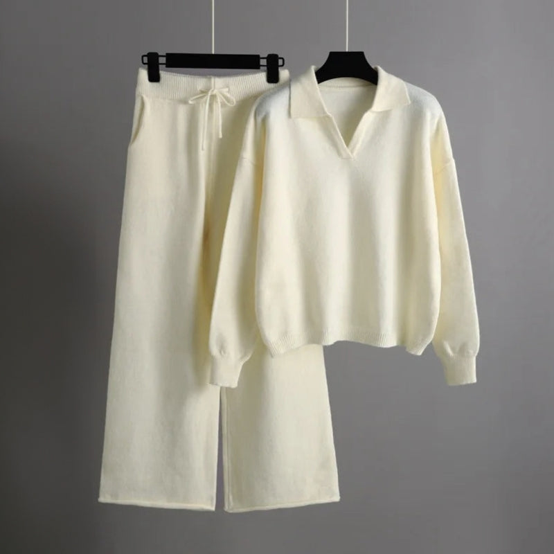 Levoire | Ensemble Pull Col Rond Pantalon Large