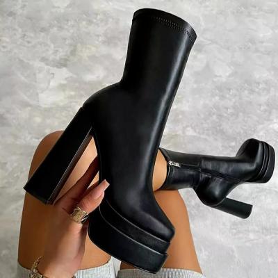 Levoire | Bottines À Plateau Tendance Pour Femmes Noir