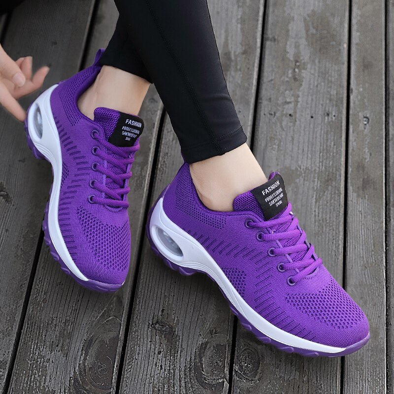 Levoire | Baskets De Mode Chaussures Pour Femmes Confortables Avec Semelle Rembourrée Violet