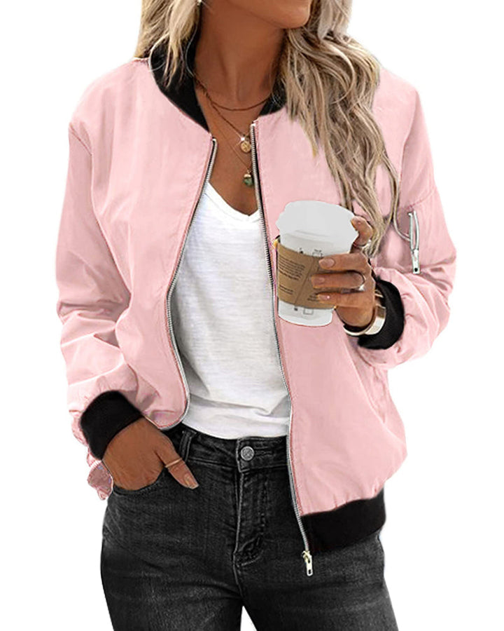 Levoire | Veste Bomber Cool Pour Streetwear Décontracté Rosa