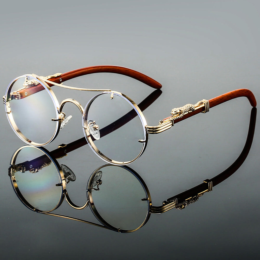 Levoire | Lunettes de soleil rétro en métal rond Klar