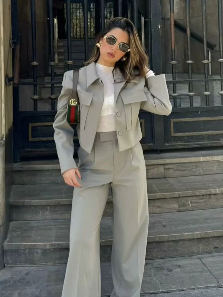 Levoire | Ord Set Jambe Largue Taille Haute Blazer Et Pantalon Set Vêtement Femme