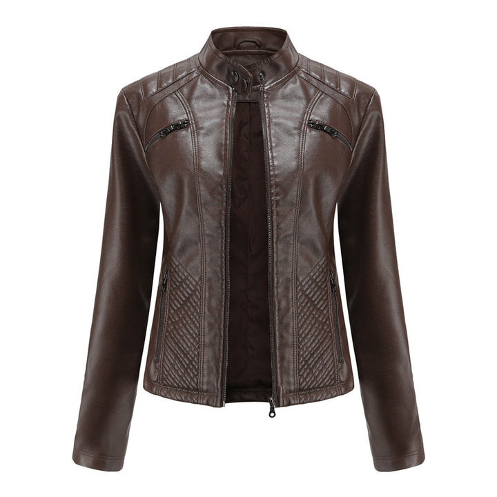 Levoire - Veste en cuir stylée Café
