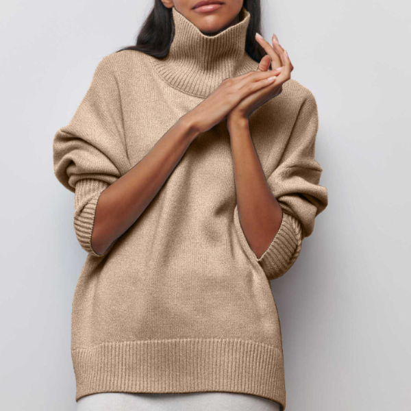 Levoire | Col Montant Grande Taille Pull En Tricot Femme Textile À Tricoter Khaki