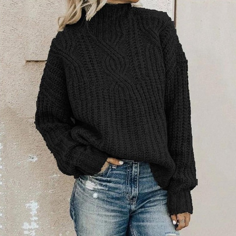 Levoire | Haut Col Pull En Tricot Vêtements Pour Femmes Noir