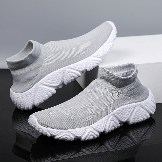 Levoire | Baskets Pour Hommes Sans Lacets Pour Pieds Larges Gris